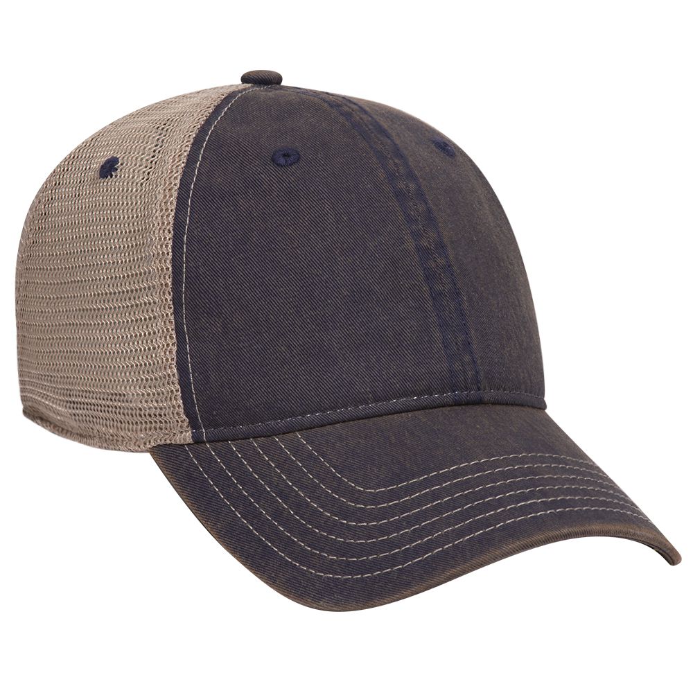 OTTO CAP® 6 Panel Low Profile Mesh Back Trucker Dad Hat 9