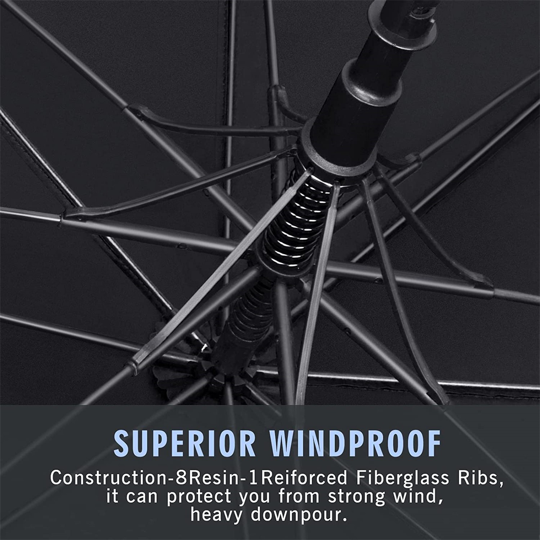 The 59" Arc Double Canopy Uv Protection Golf Umbrella 7