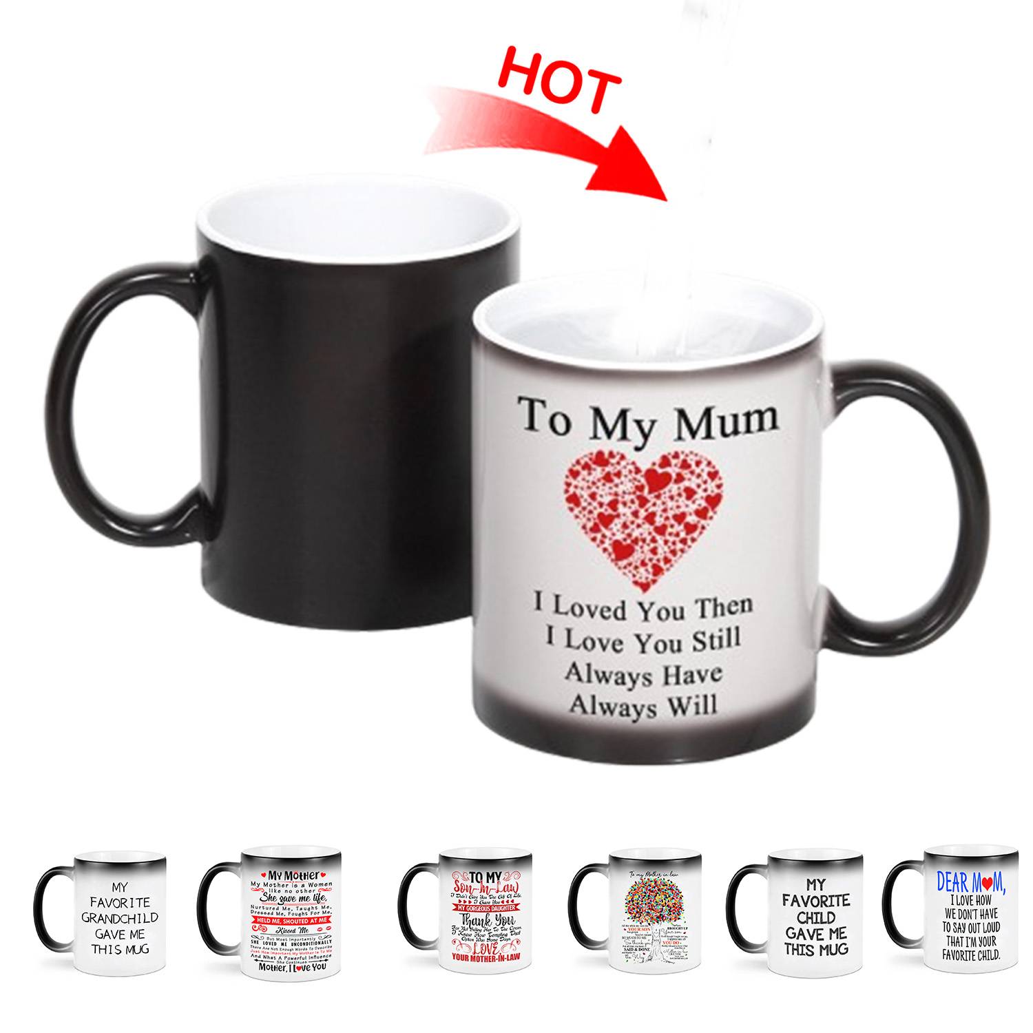 11oz Heat Sensitive Color-Changing Ceramic Coffee Mug 3