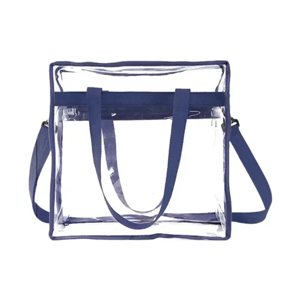 Clear PVC Beach Concert Tote with Large Transparent Bag 7