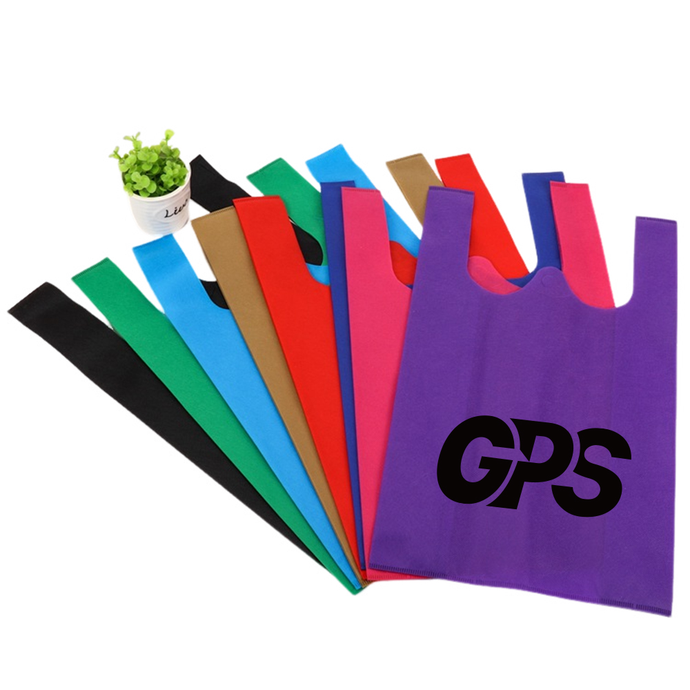 19 5/8 " Non woven T-Shirt Shopping Bags 5