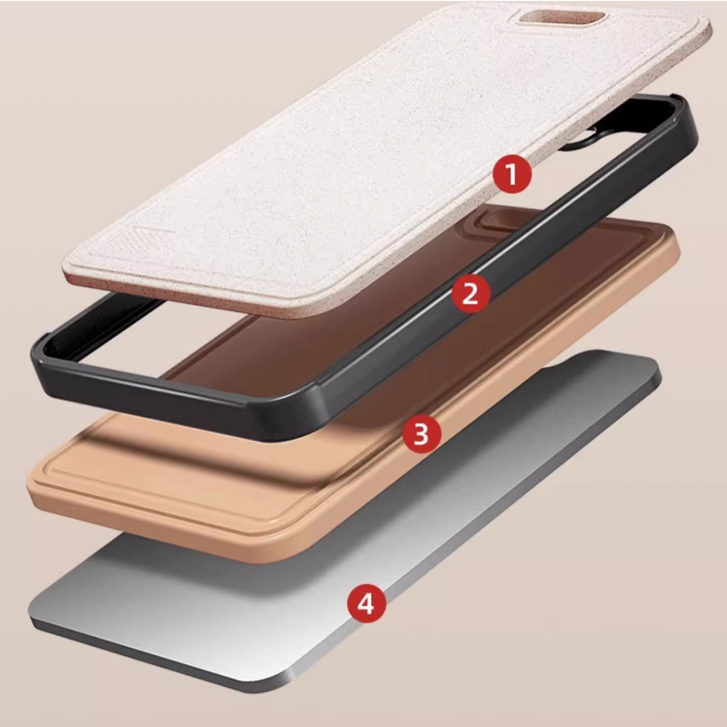 Food-Grade Wheat Stainless Steel Cutting Board—Antibacterial 2