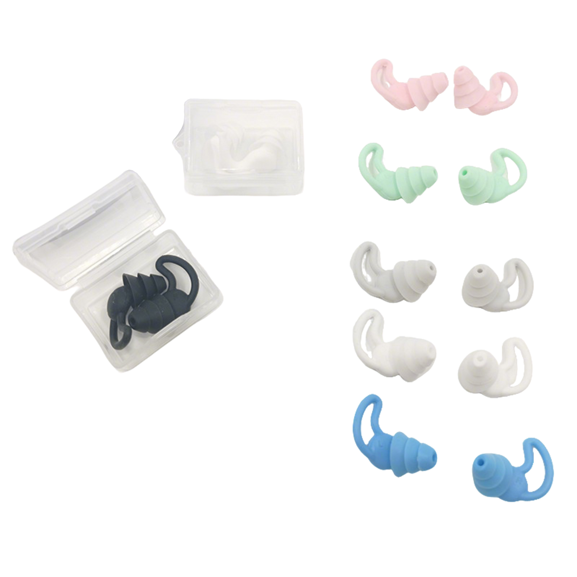 Silicone Waterproof Noise Cancel Earplug With Carry Case 3