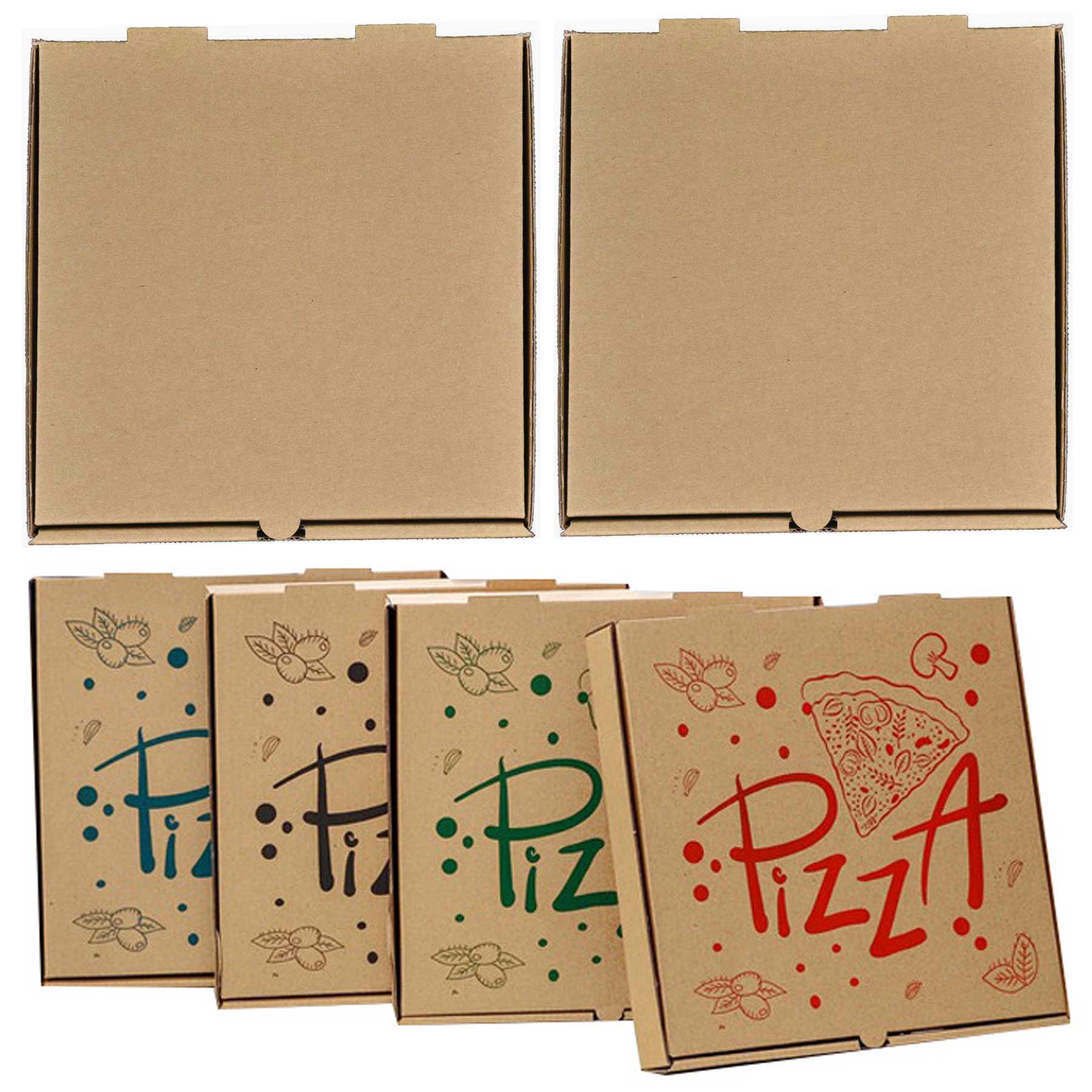 8 Inch" Safe Corrugated Cardboard Pizza Boxes 2