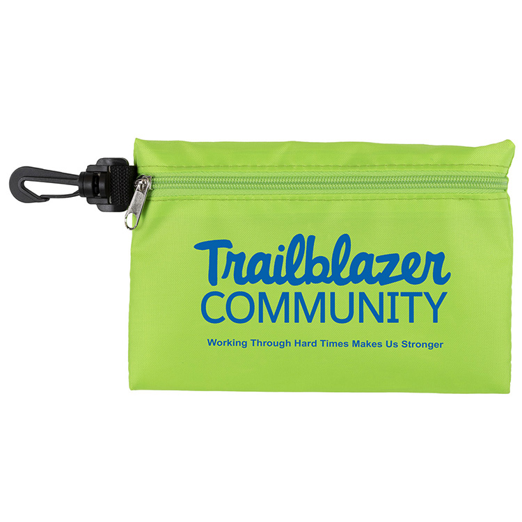 "Jupiter" 12 Piece Safety Kit in Zipper Pouch with Carabiner Attachment 4