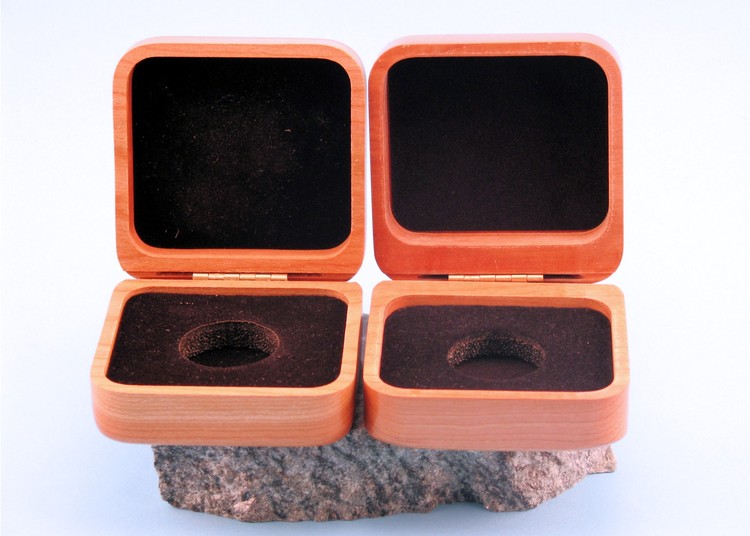 Wood Coin Box, 3" x 3"x 1.5" 3