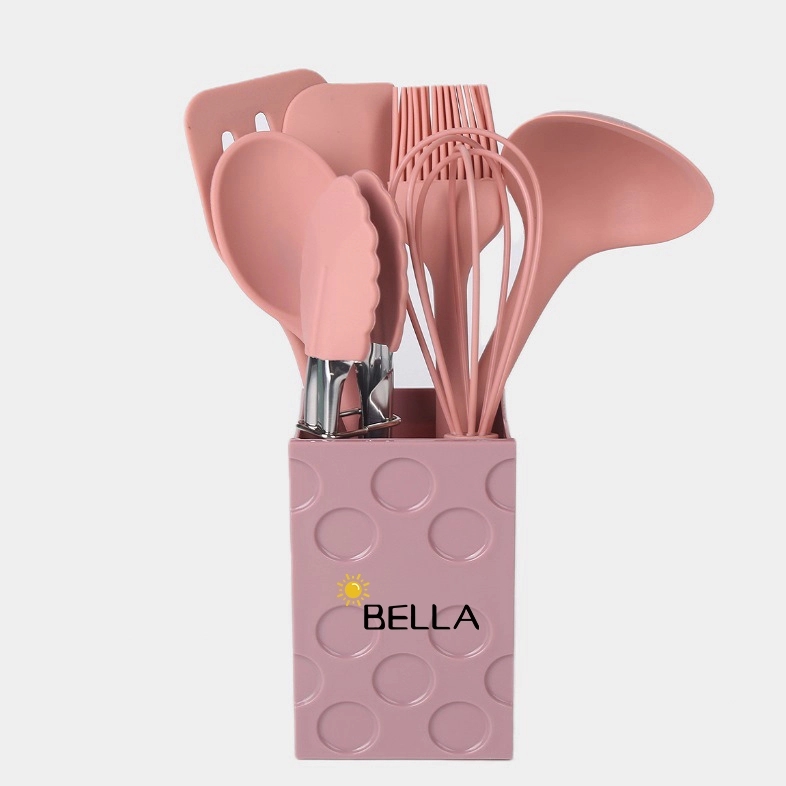 Non-Stick Silicone Cooking Utensils Set with Holder 2