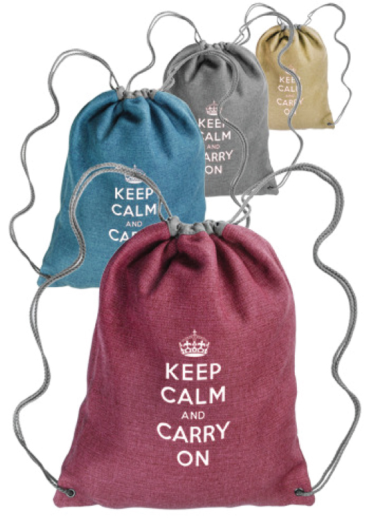 Linen Drawstring Backpack 2