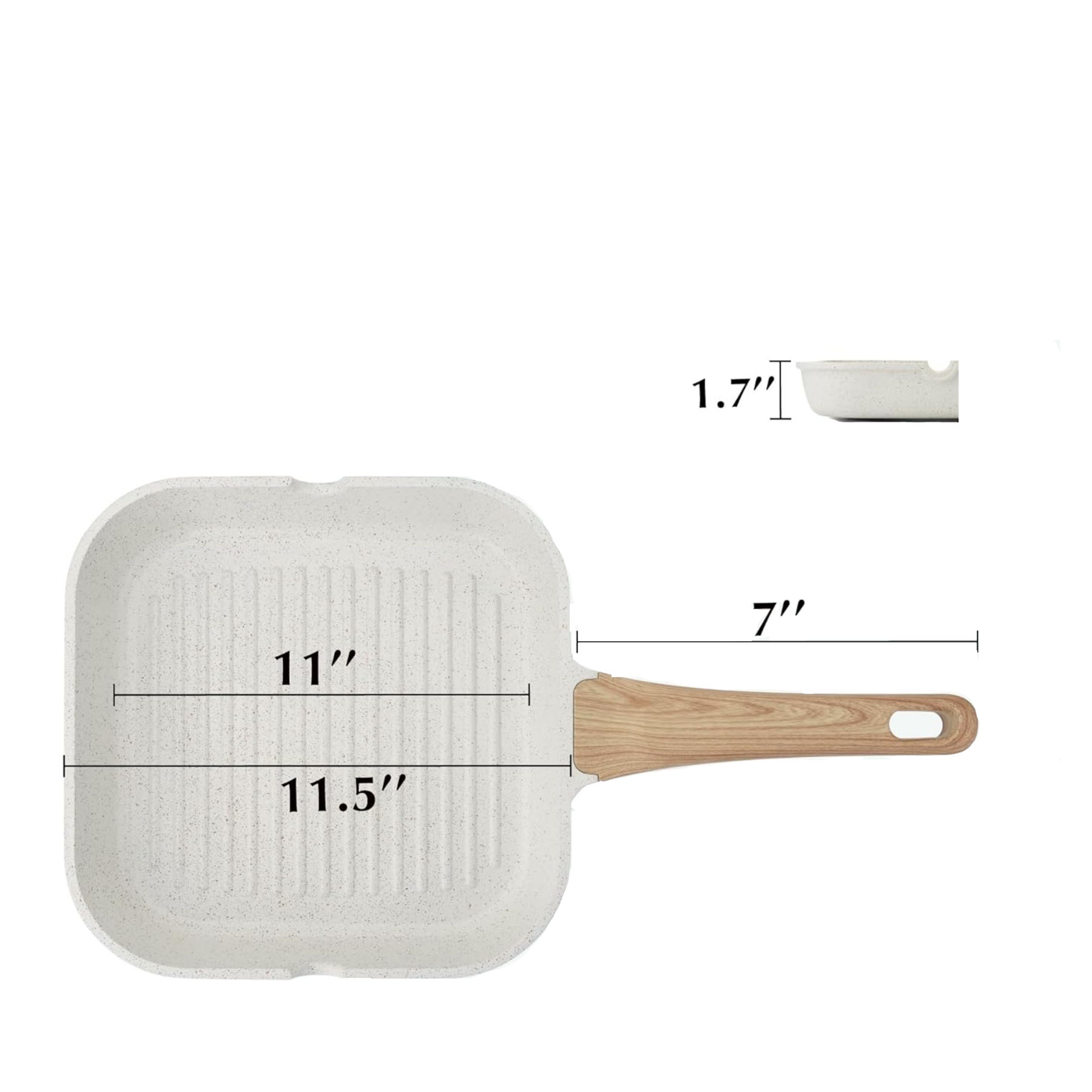 Versatile Square Pour Spouts Grilling Pan 5