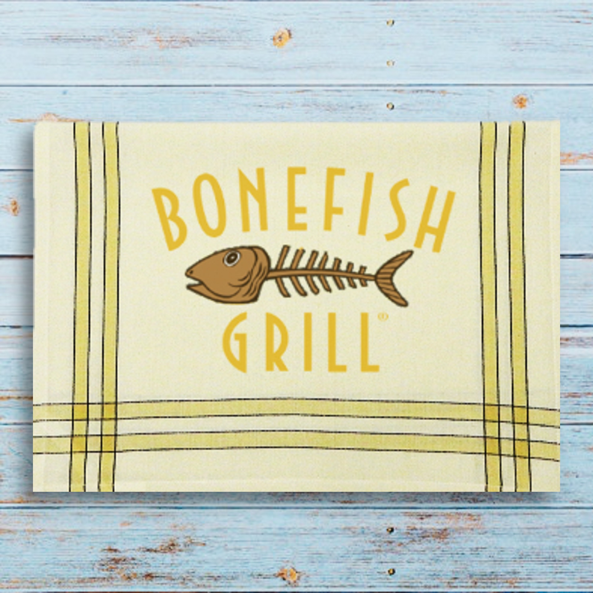 Dijon/Black Double Stripe Kitchen Towel - 20"x28" 2