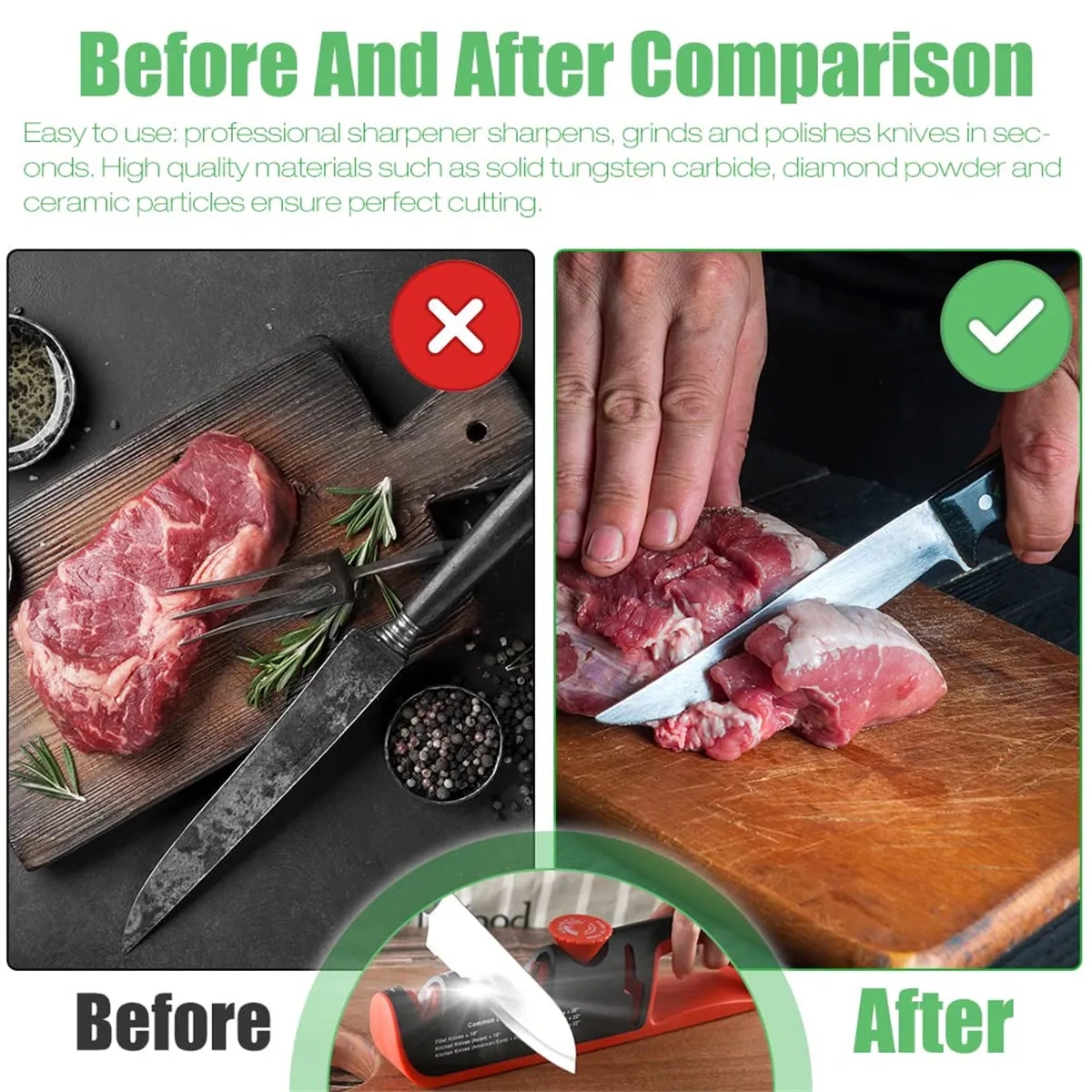 4-in-1 Manual Knife Sharpener with Adjustable Angle Knob 3