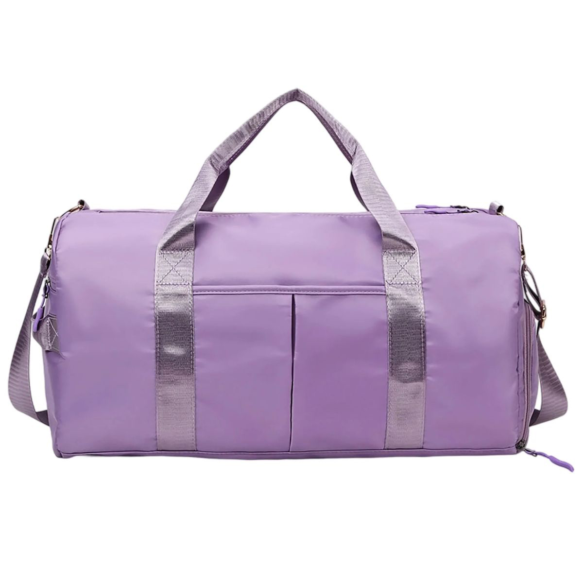 Workout Bag with Multiple Zippered Sections 11
