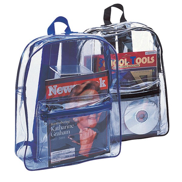 CLEAR ZIPPER BACKPACK, SAFE FOR CHILD USE 2