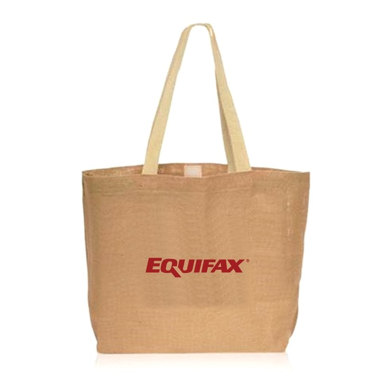 Non-Laminated Jute Tote Bag with Cotton Handle 1