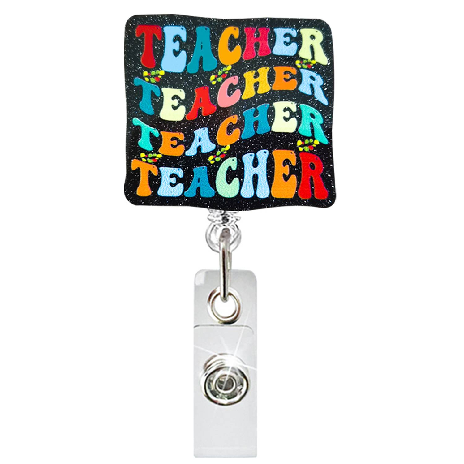 Rainbow Acrylic Retractable Badge Holder 1