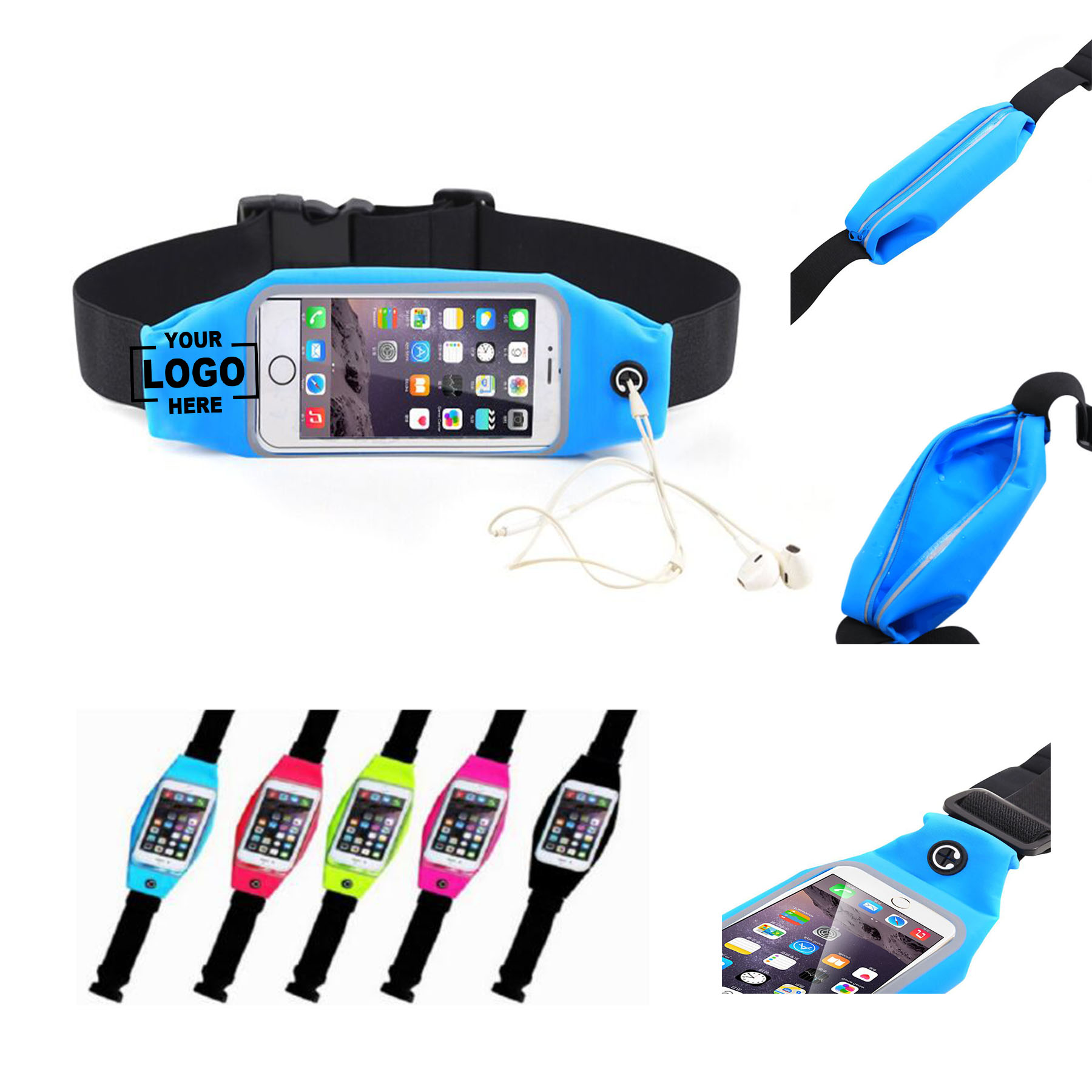 Adjustable Nylon Running Armband with Custom Print 7