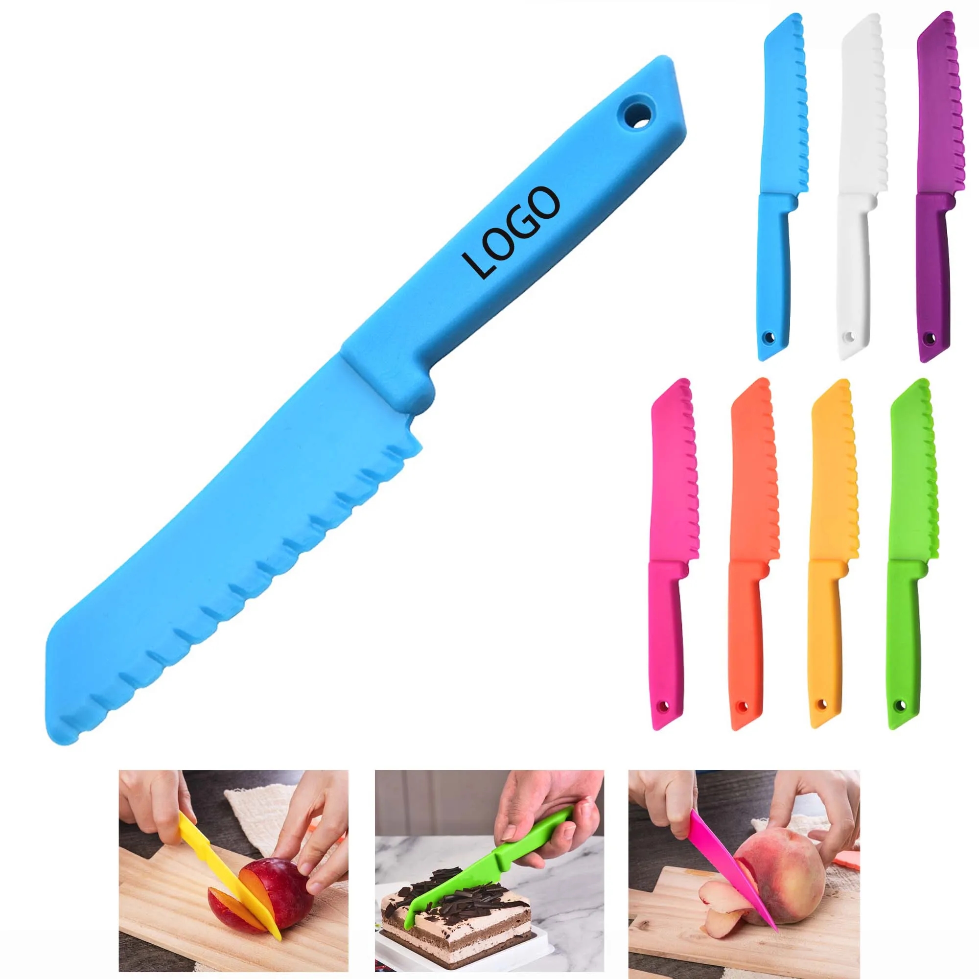 Kid Serrated Plastic Cake Knife 4
