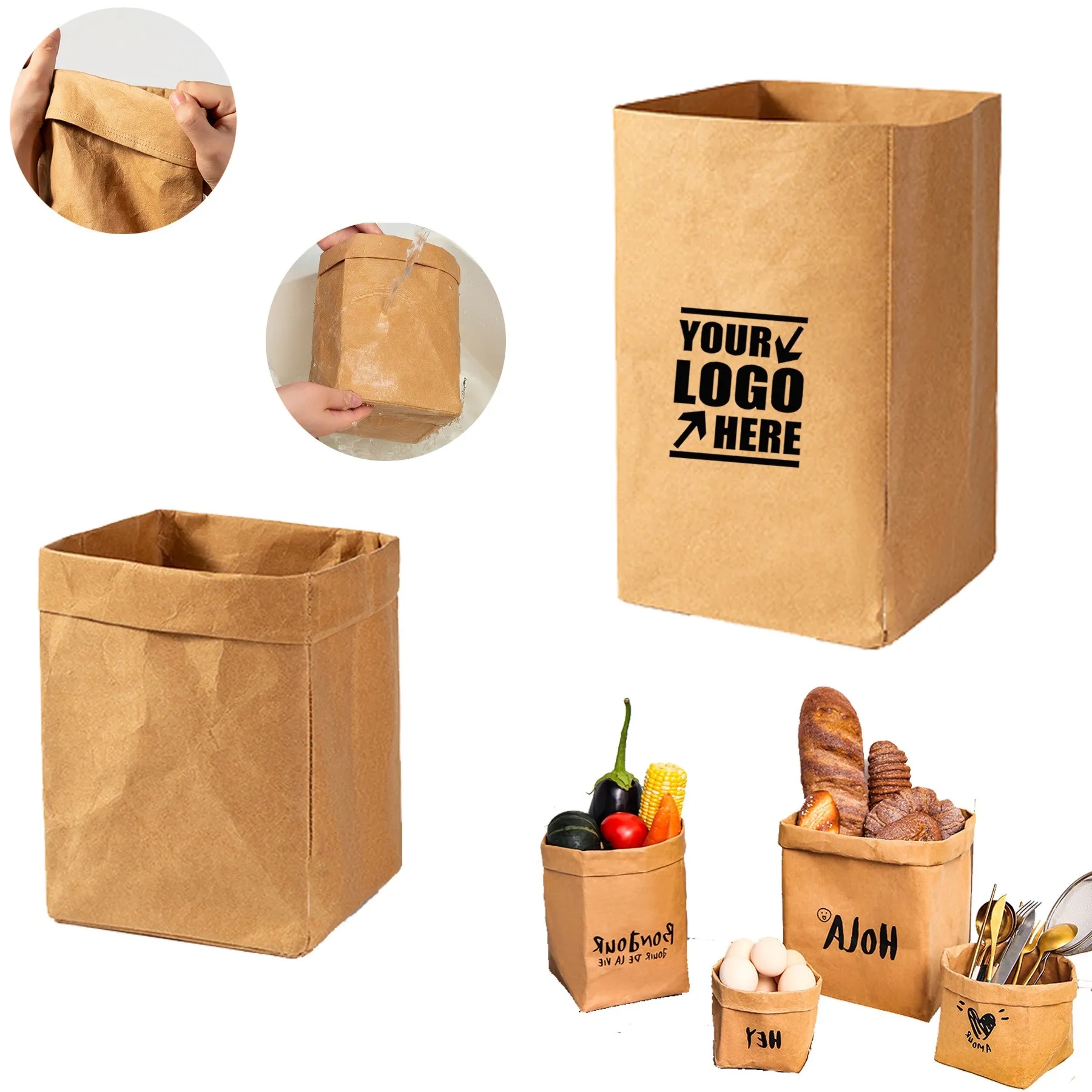 Washable Kraft Paper Bags 1