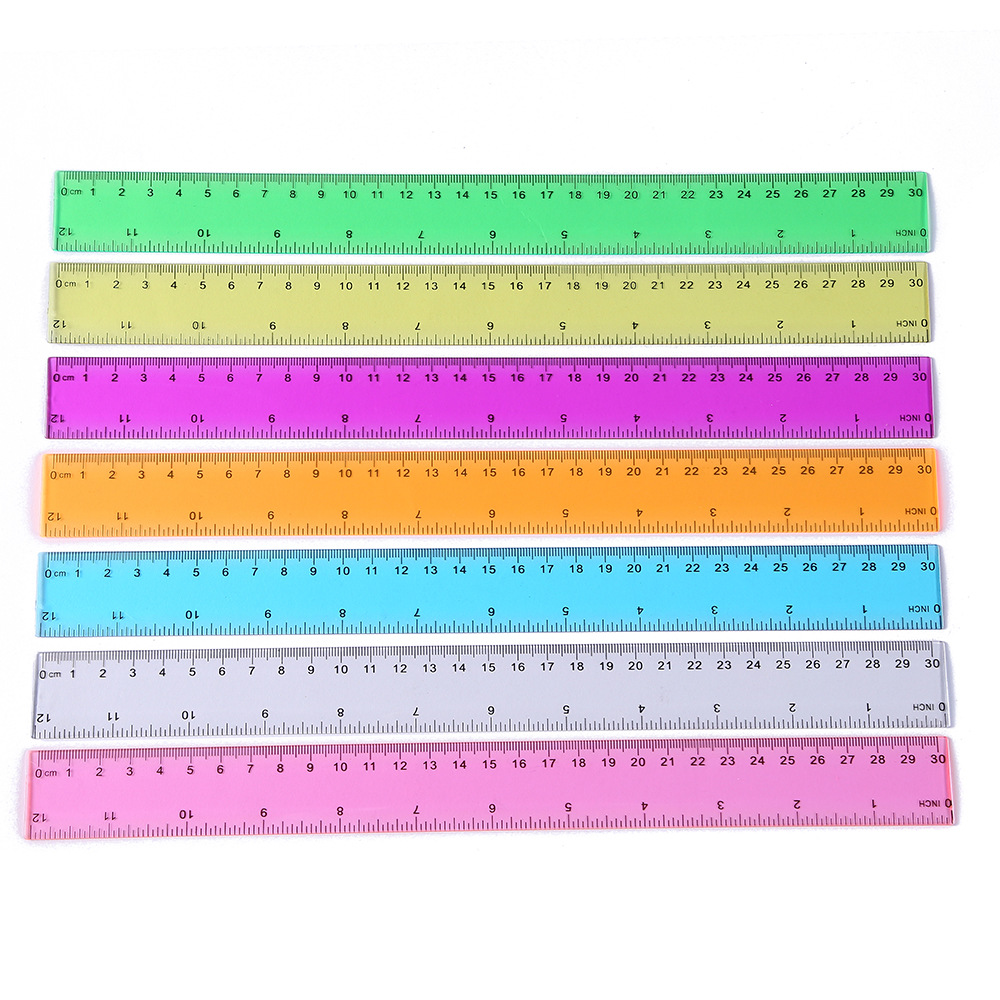 12" Plastic Ruler Straight Ruler 2