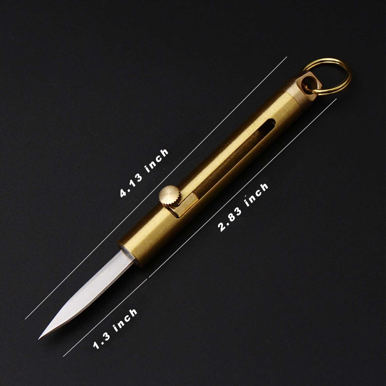 Brass Mini Folding Multifunctional Keychain Tool Knife 1