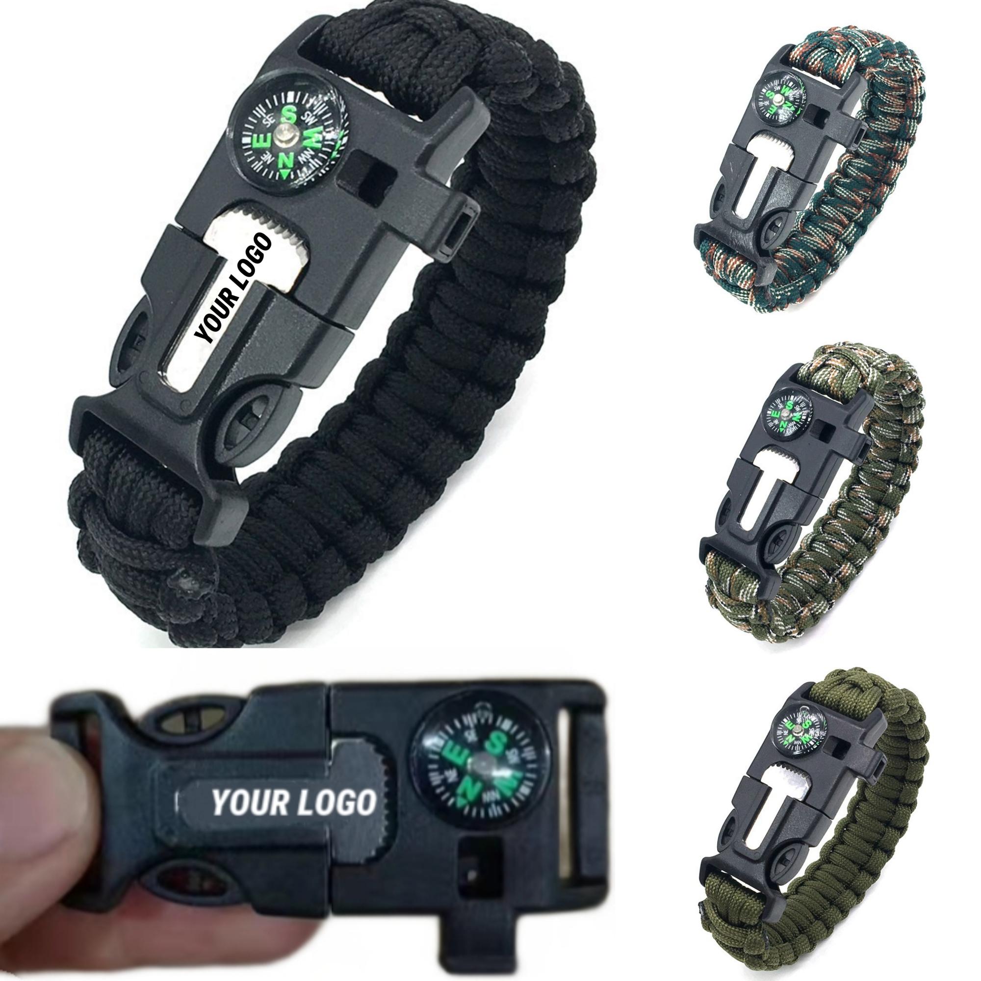 MOQ:5pcs Paracord Survival Bracelet 3