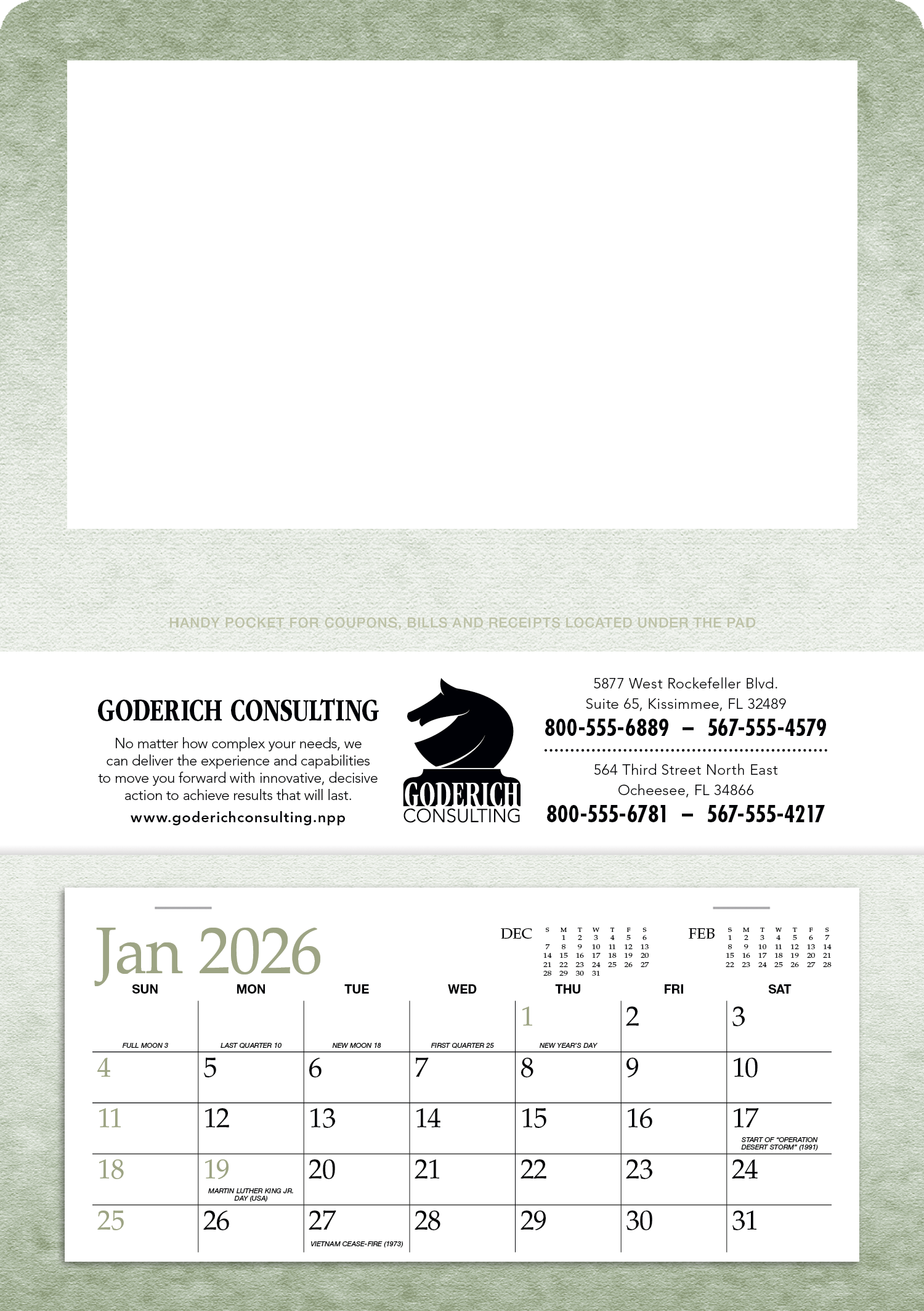 Triumph® Calendars Single Pocket Calendar 36