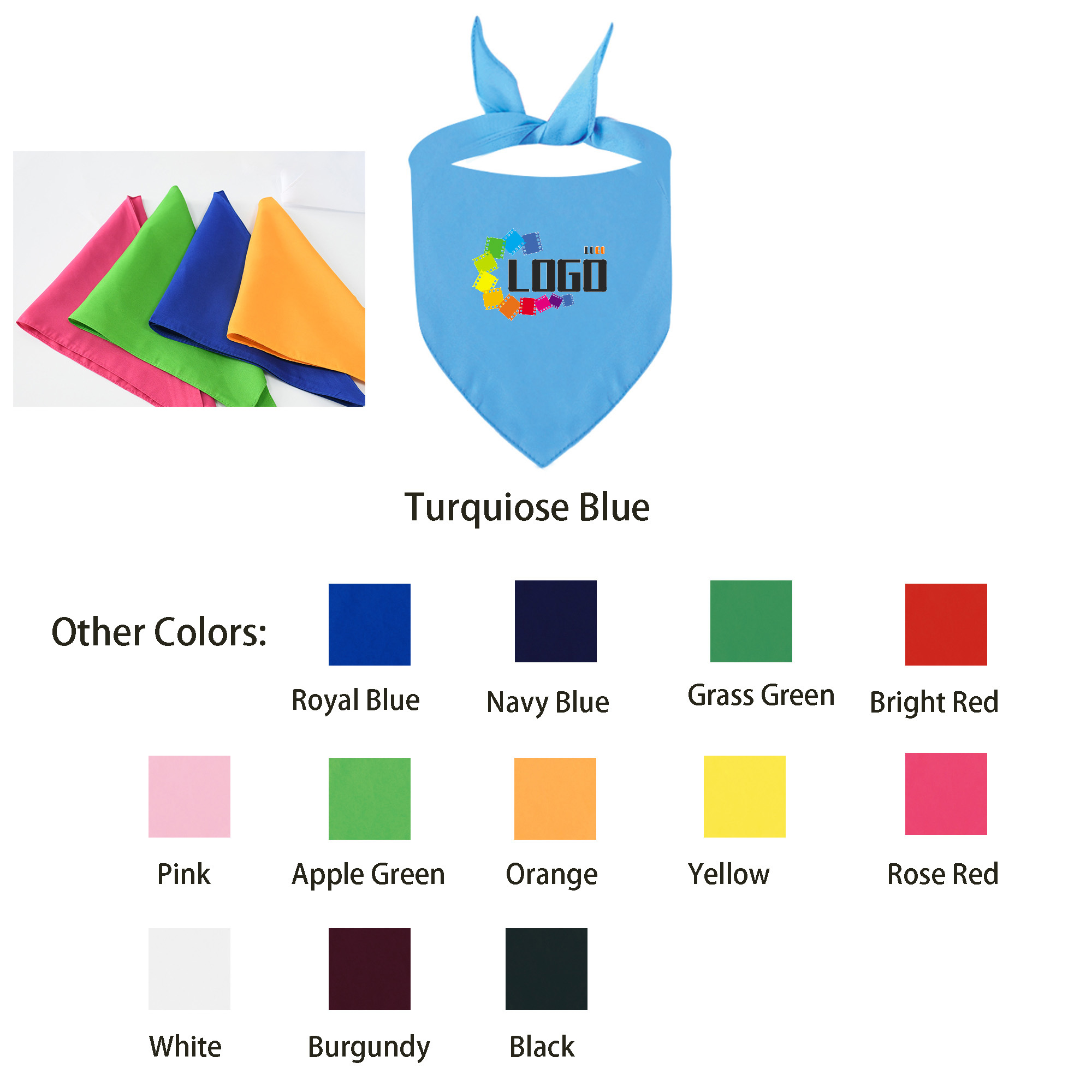 Triangle Shaped Pet Scarves 2