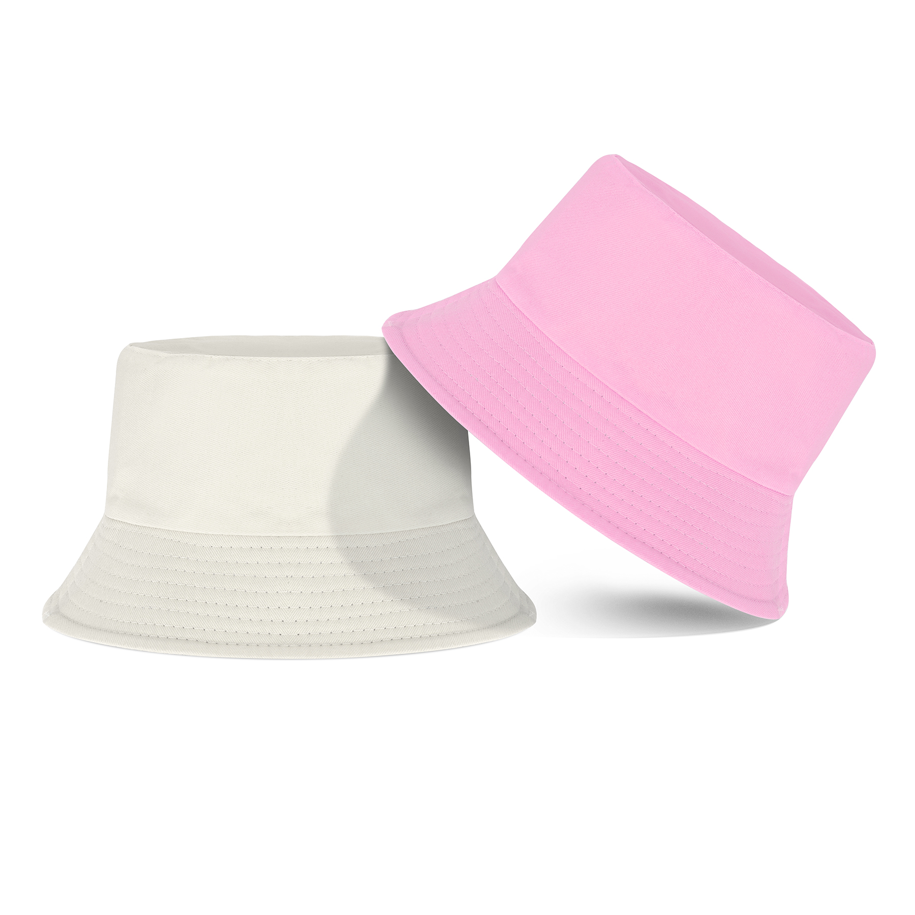Reversible Dual-Material Cotton And Polyester Bucket Hat, custom hat with logo imprint 6