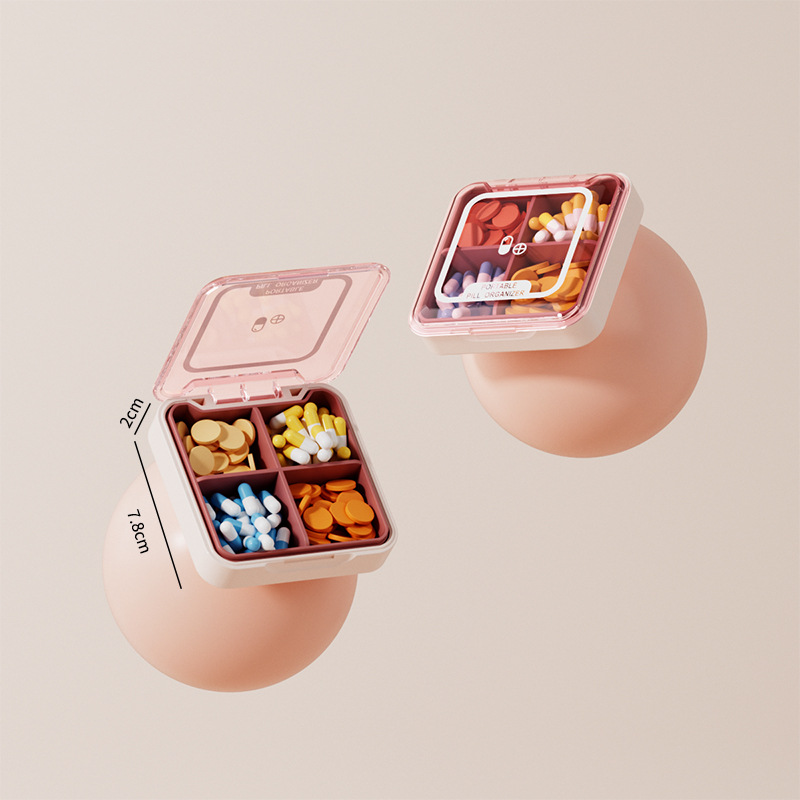 Four Compartment Pill Box 1