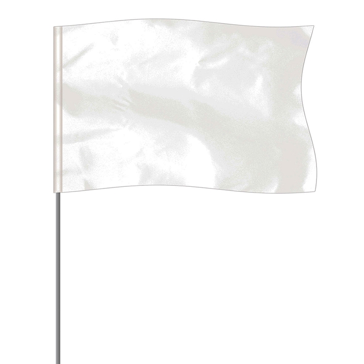 White 5" x 8" Marker Flag on a 36" Wire 2
