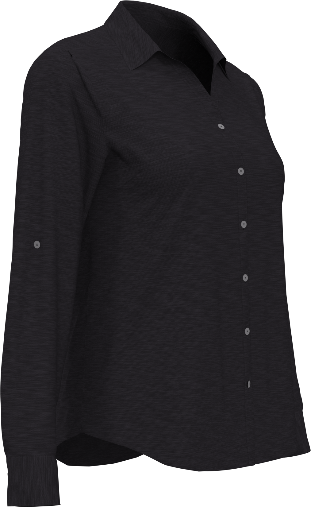 Heather Woven Long Sleeve Button Down Shirt 8