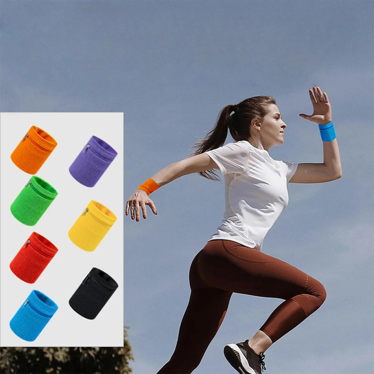 Zippered Athletic Wristband Wallet 6