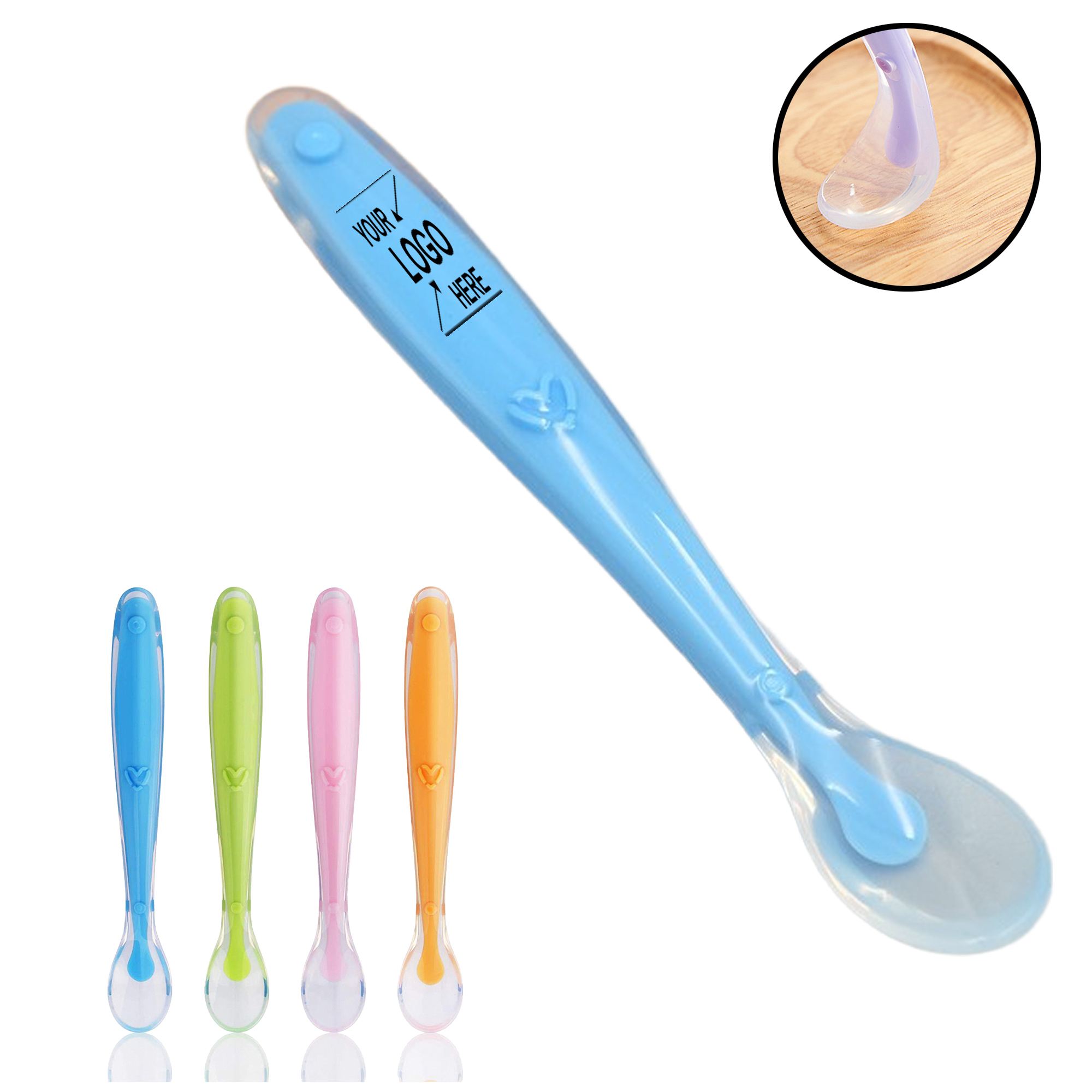 Soft Flexible Silicone Baby Feeding Spoon for Teething Relief and Self-Feeding 5