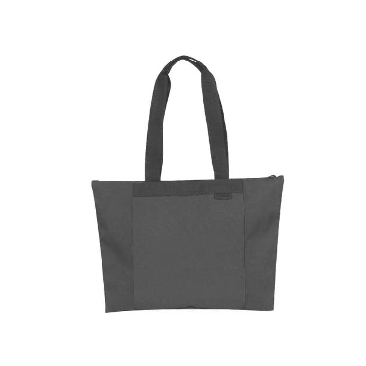 Zippered Tote Bags - Black Poly 1