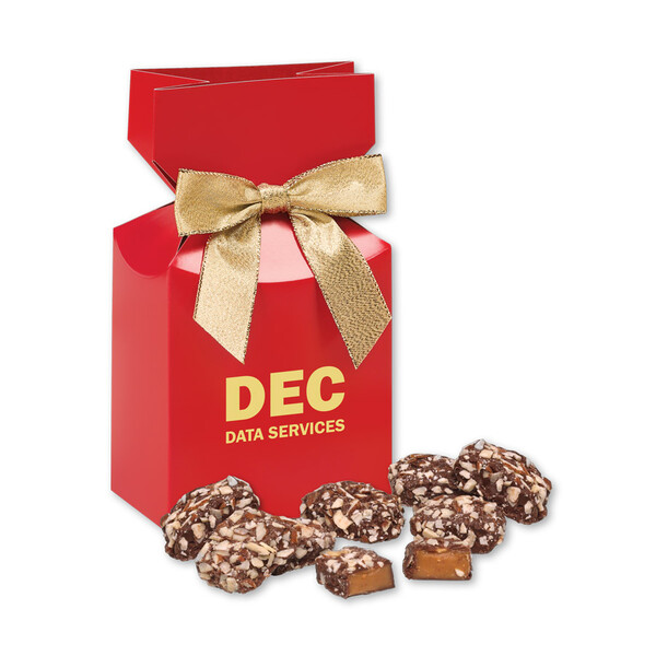 English Butter Toffee in Red Premium Delights Gift Box
