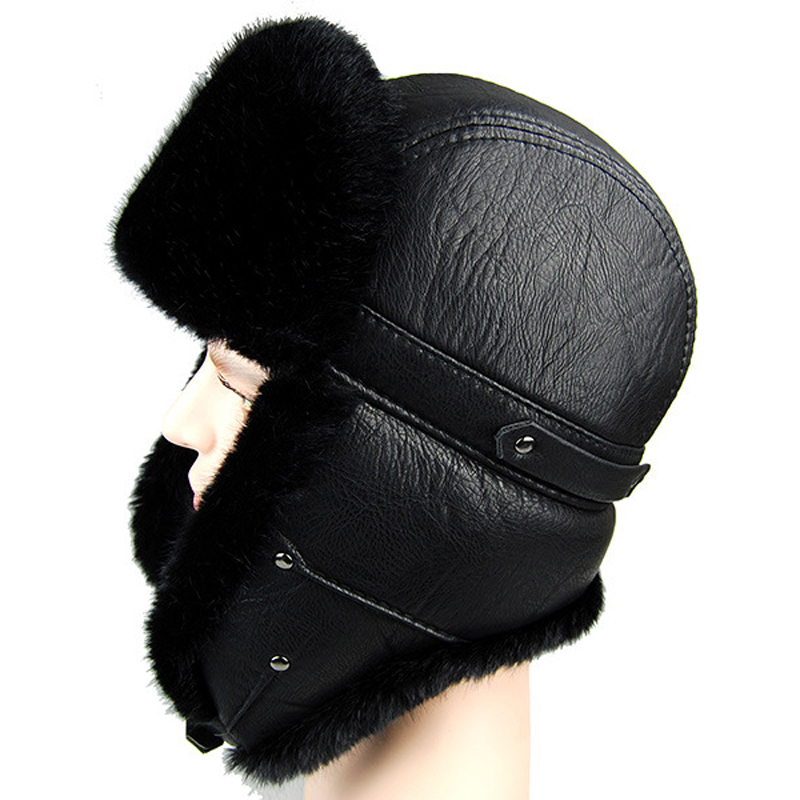 Military Trooper Warm Winter Fur Hat w/Ear Flaps 4
