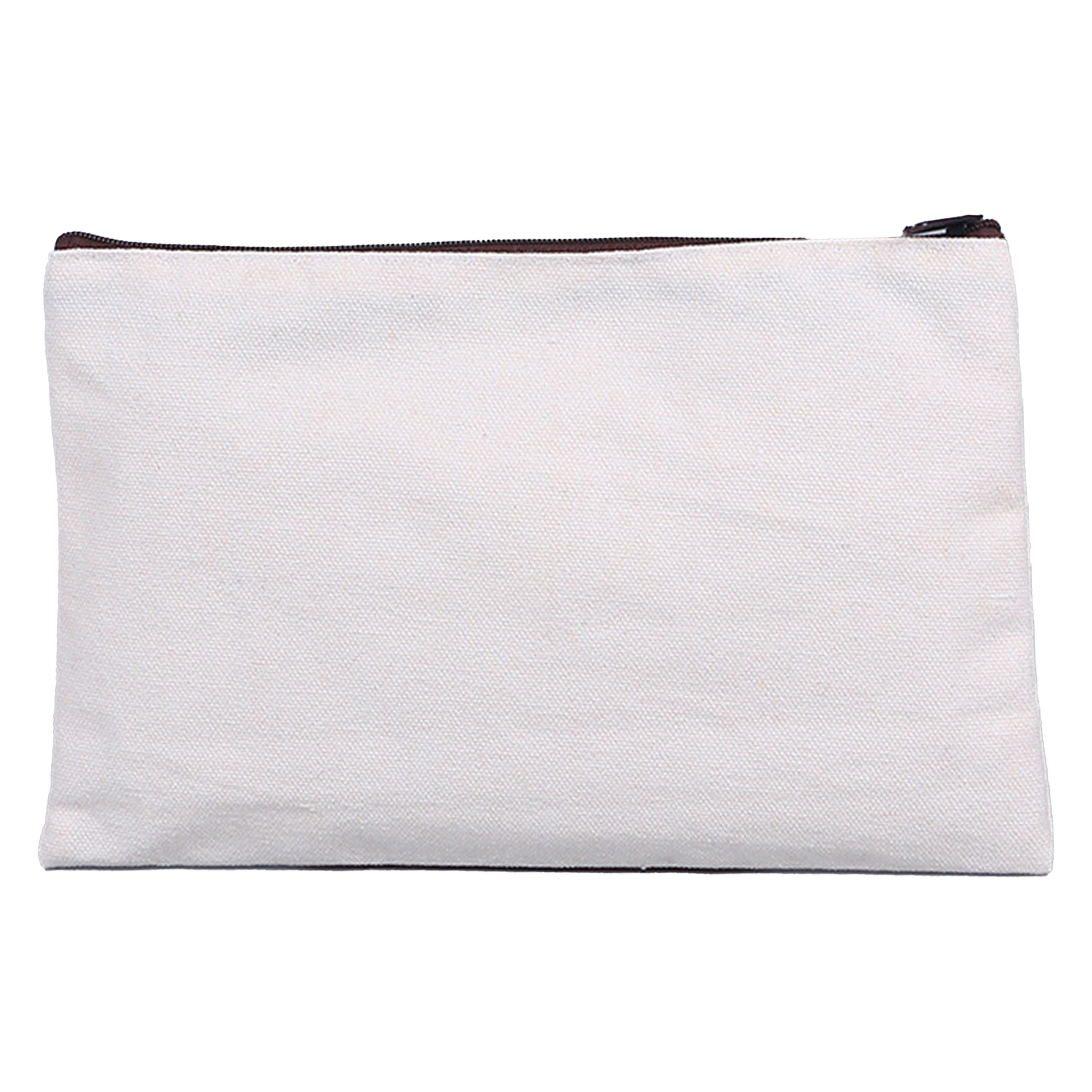 Canvas Blank Customizable Zipper Bag 1