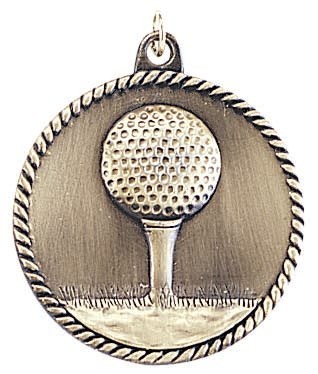 Golf High Relief Medal 2