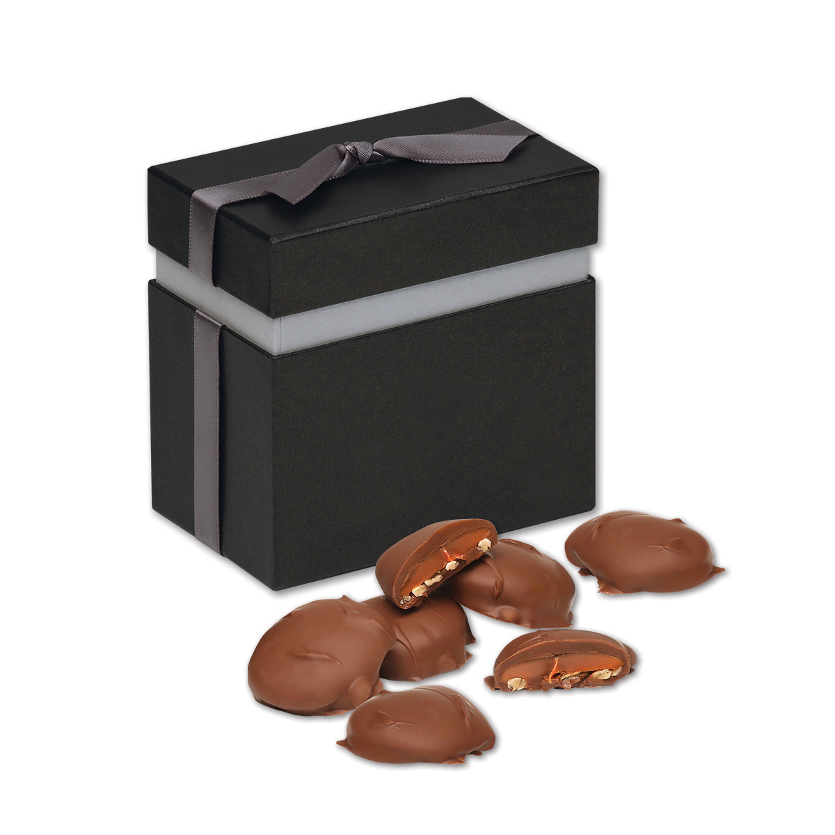 Caramel Pecan Clusters in Elegant Treats Gift Box 2