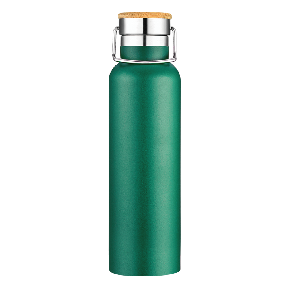 Smith 20oz Stainless Steel Bamboo Cap Water Bottle, custom water bottle with logo imprint 64