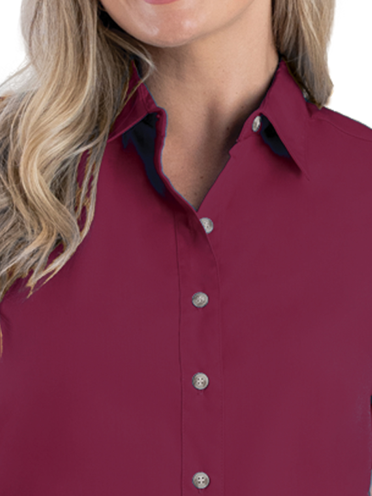 Blue Generation - Women's Pocketless Short Sleeve Superblend Poplin Shirt 28
