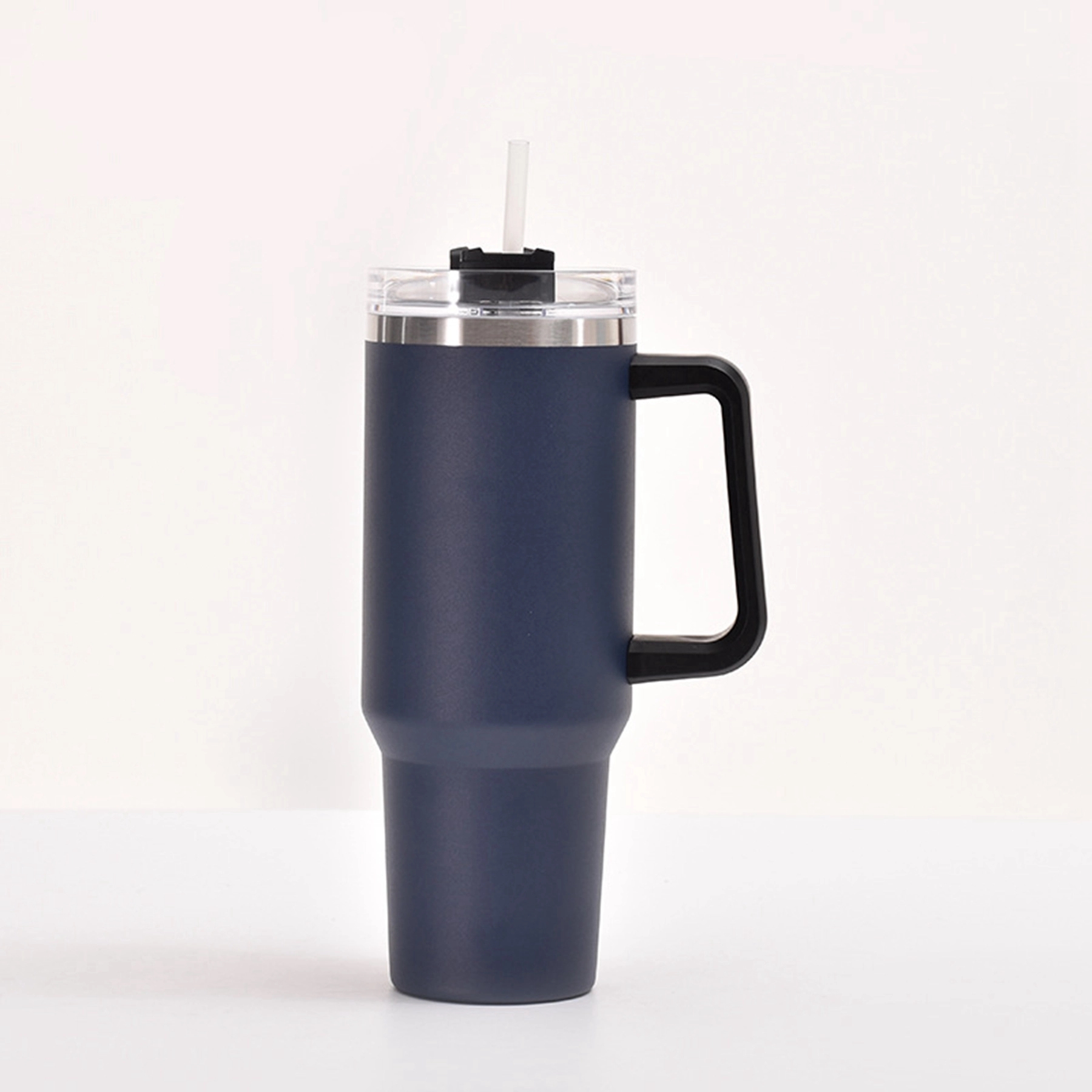 30 Oz. Vacuum Stainless Steel Tumbler with Handle & Straw 12