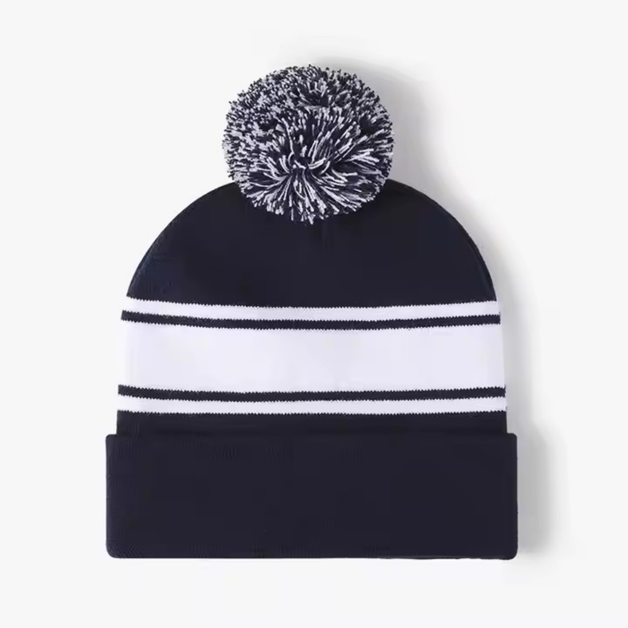 Unisex Stripe Pom Pom Beanie 5