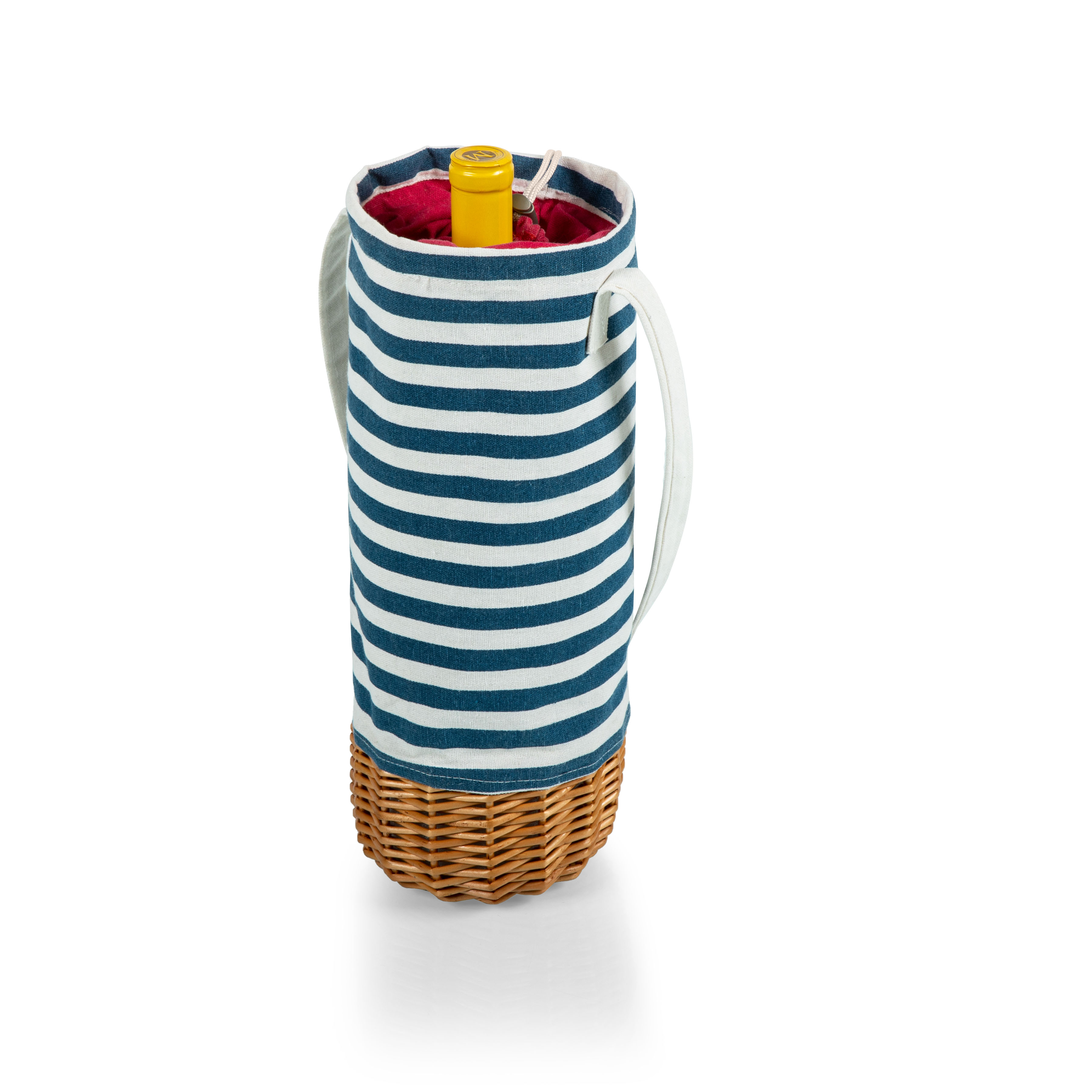 Malbec Insulated Canvas and Willow Wine Bottle Basket 11