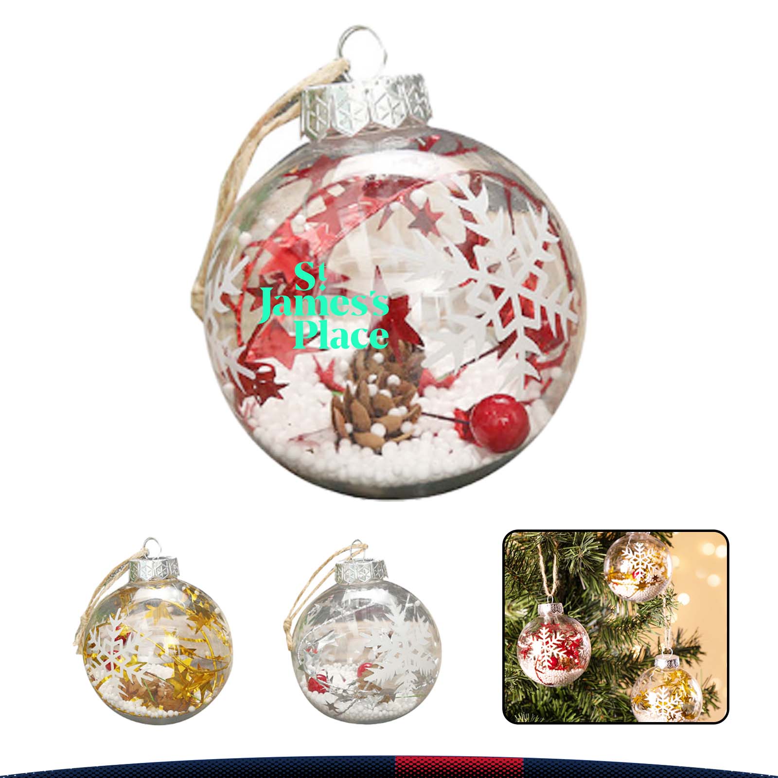 Transparent Snowflake Decorative Ball 3