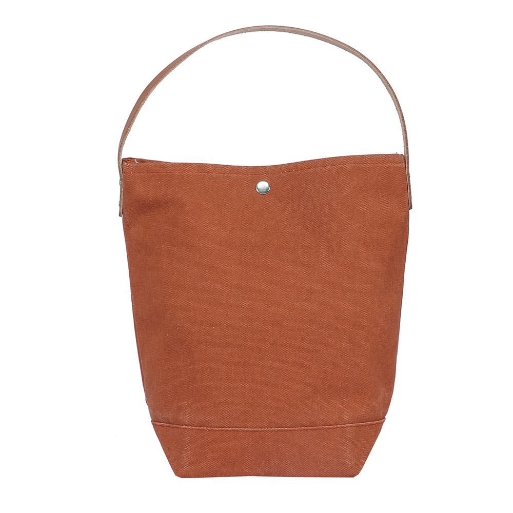18 Oz. Super Heavy Canvas Bucket Tote w/Leather Handle 34