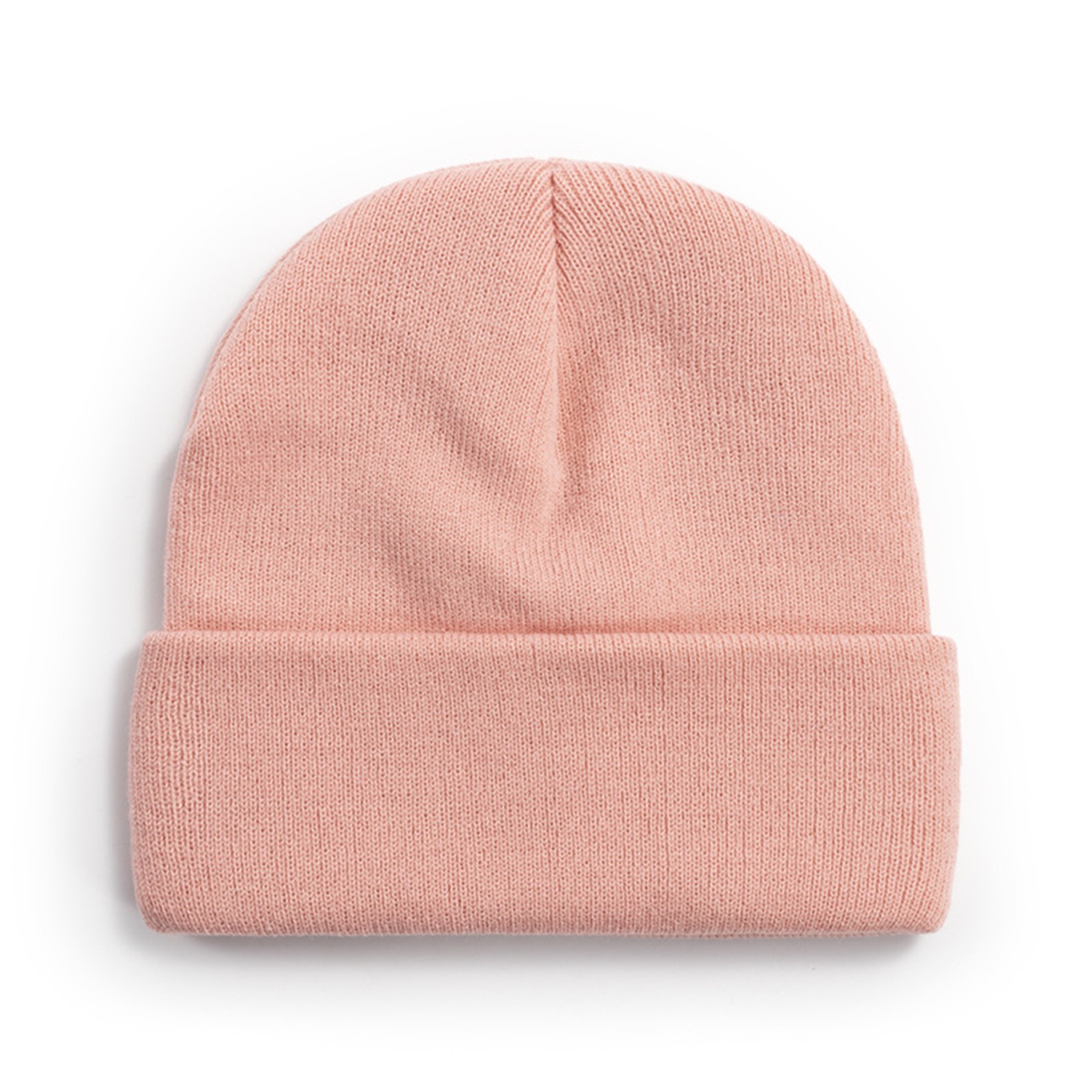 Classic Plain Knit Cuffed Beanie 2