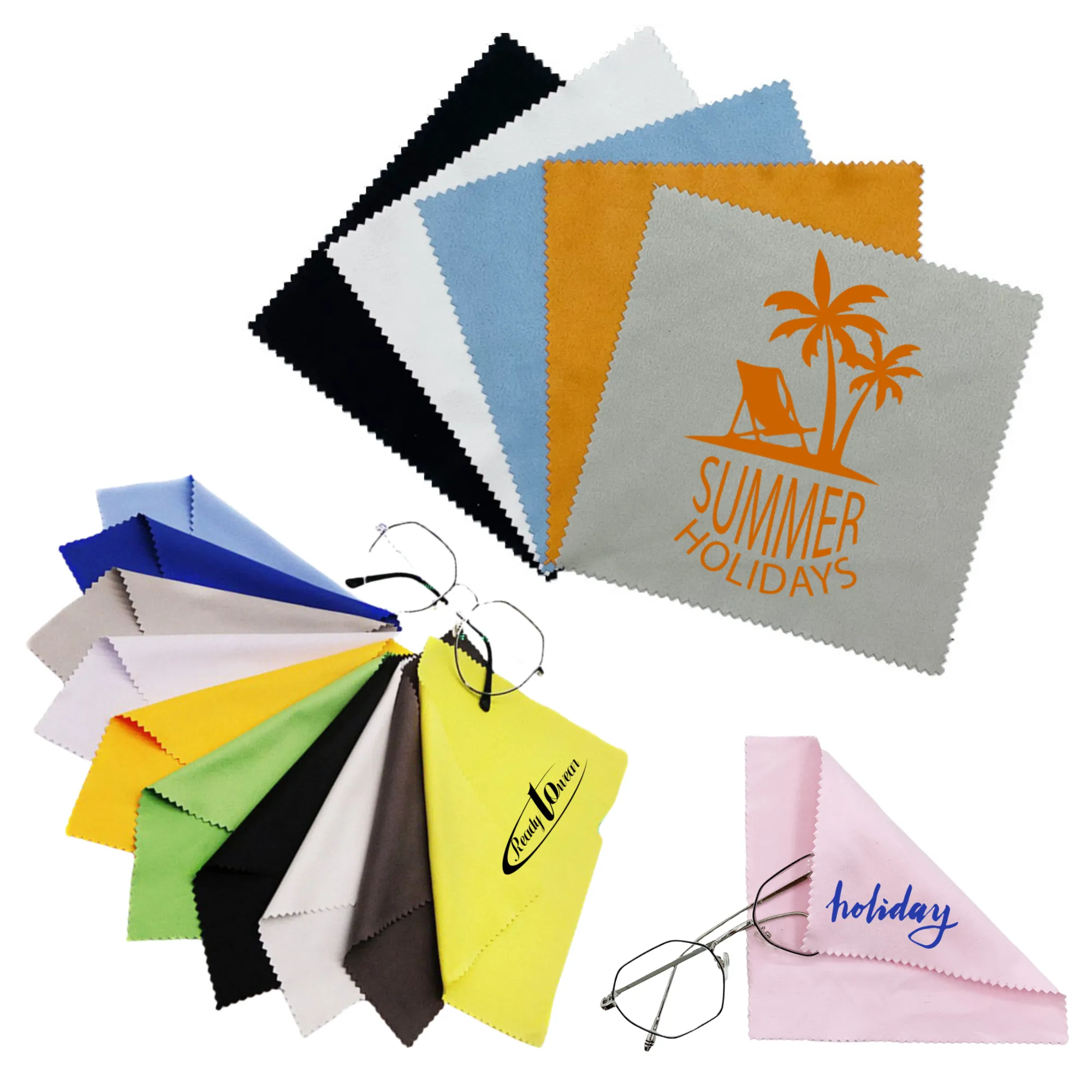 Colorful and highly effective cleaning eyeglass cloth