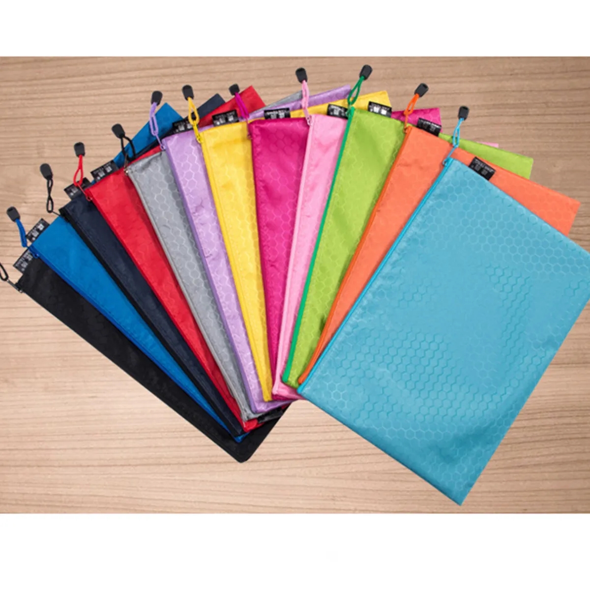 File Waterproof Thick Canvas Zipper Stationery Bag 4