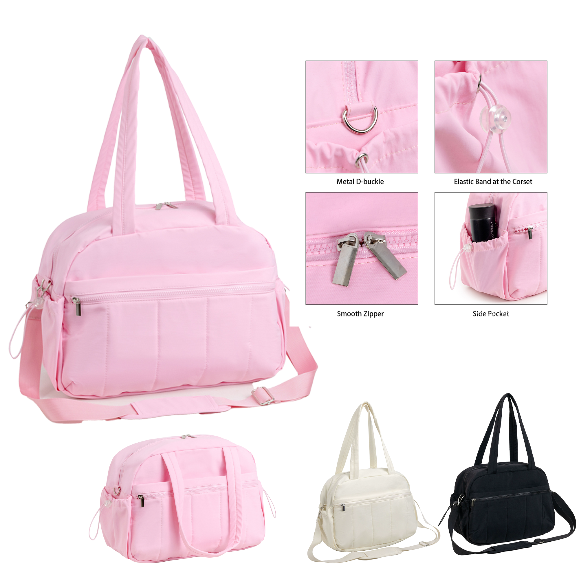 Nylon Crossbody Bag with Waterproof Feature 2
